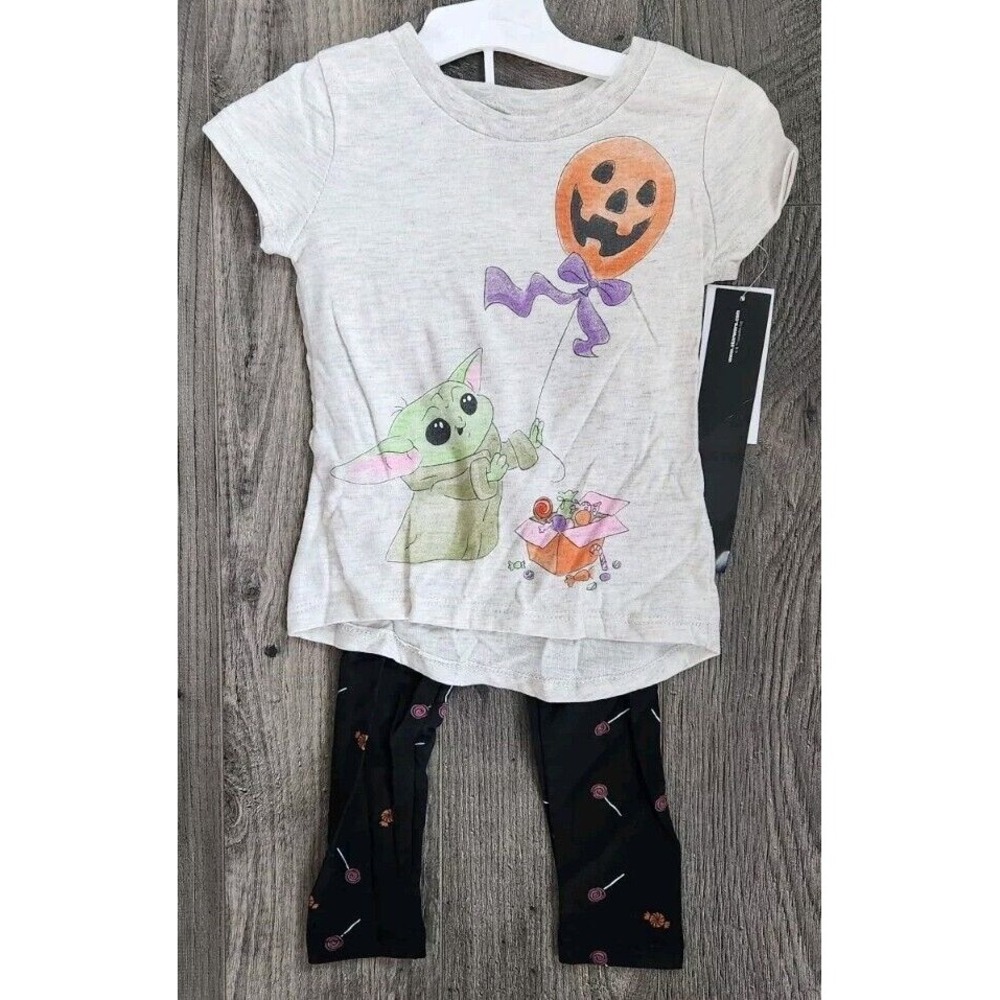 Star Wars Yoda 2 Pc For Little Girls Tshirt and Leggings 18M Disney May The 4th